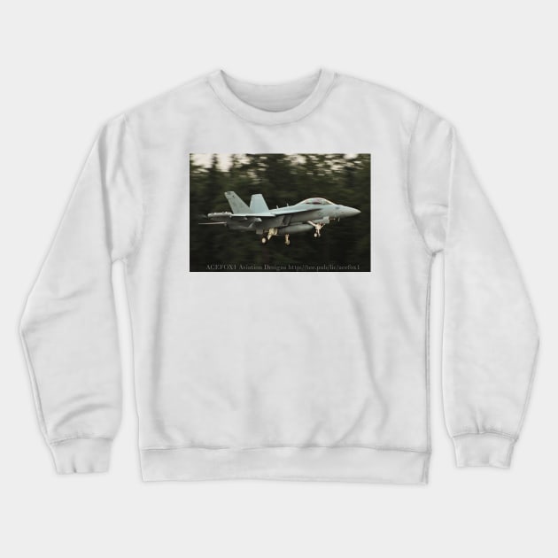 EA-18G Growler Super Hornet FCLP 8 Crewneck Sweatshirt by acefox1